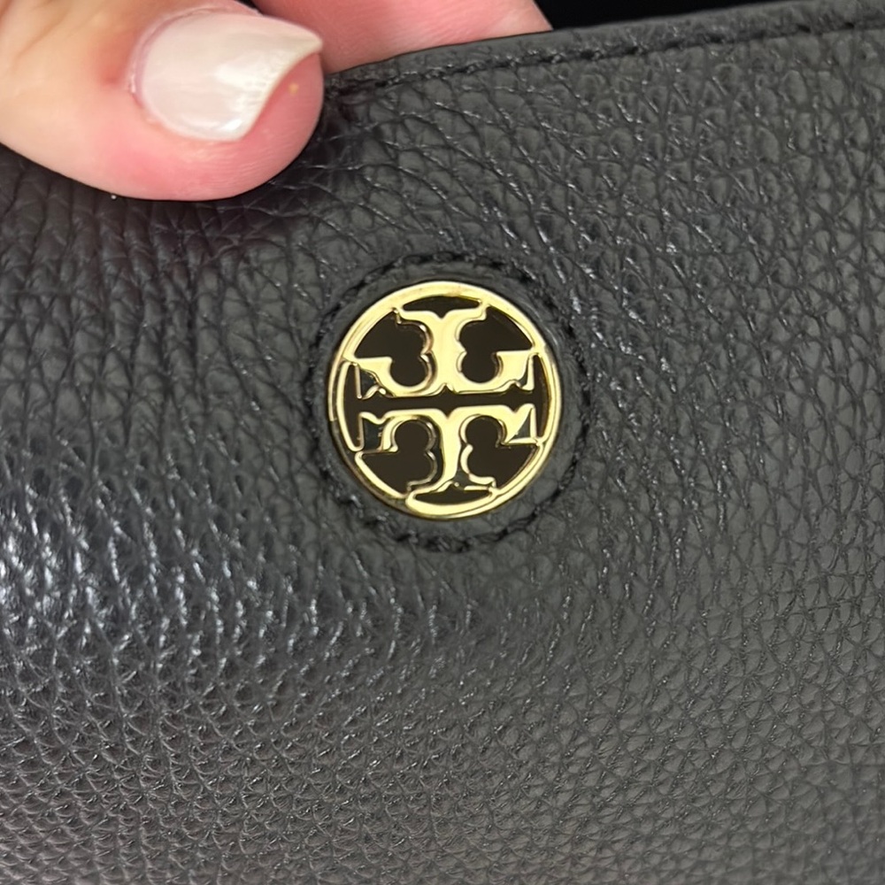 Tory Burch Black Pebbled Leather Tote - Picture 5 of 10